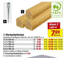 toom Baumarkt Vierkantpfosten Angebot