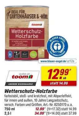 toom Baumarkt Toom wetterschutz-holzfarbe Angebot