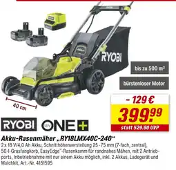 toom Baumarkt Ryobi akku-rasenmäher „ry18lmx40c-240“ Angebot