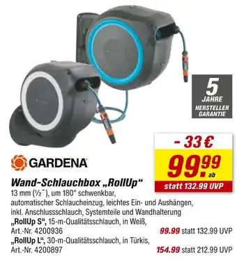 toom Baumarkt Gardena wand-schlauchbox „rollup“ Angebot