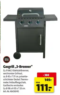 Hagebau Barbecue hero gasgrill „3-brenner“ Angebot