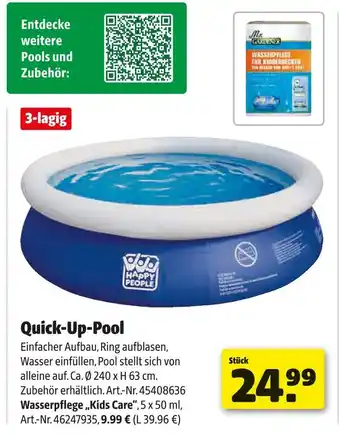 Hagebau Happy people quick-up-pool oder serpflege „kids care“ Angebot