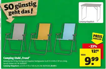 Hagebau Camping-stuhl „trend“ oder camping-klapptisch Angebot