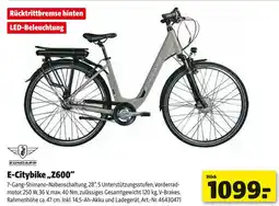 Hagebau Zundapp e-citybike „z600“ Angebot