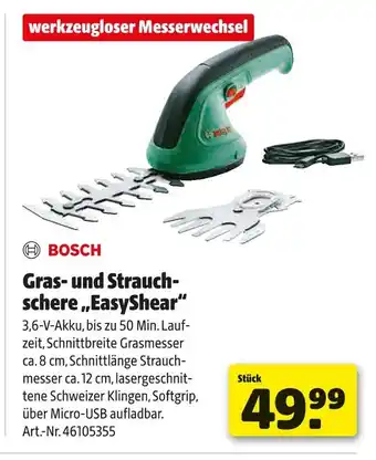 Hagebau Bosch gras- und strauch- schere „easyshear“ Angebot