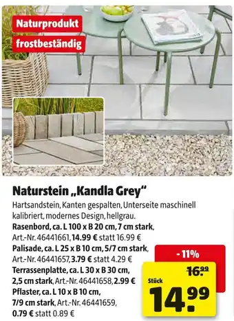 Hagebau Naturstein „kandla grey“ Angebot