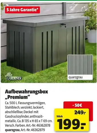 Hagebau Mr. gardener aufbewahrungsbox „premium“ Angebot