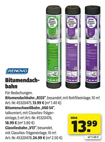 Hagebau Renovo bitumendachbahn Angebot