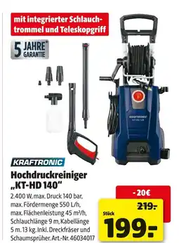 Hagebau Kraftronic hochdruckreiniger „kt-hd 140“ Angebot