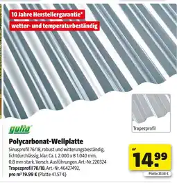 Hagebau Gutta polycarbonat-wellplatte Angebot