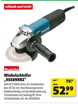 Hagebau Makita winkelschleifer „9558nbrz“ Angebot