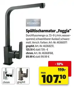 Hagebau Wellwater spültischarmatur „foggia“ Angebot