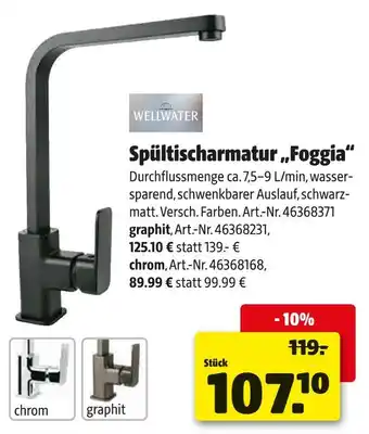 Hagebau Wellwater spültischarmatur „foggia“ Angebot