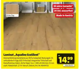 Hagebau Laminat „aqualine ecosilent“ Angebot