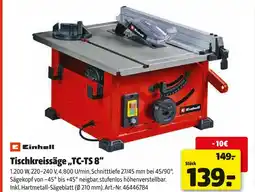 Hagebau Einhell tischkreissäge „tc-ts 8“ Angebot