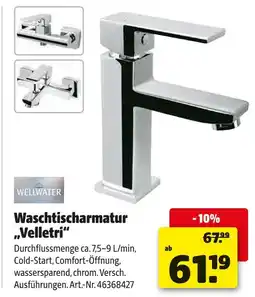 Hagebau Wellwater waschtischarmatur „velletri“ Angebot