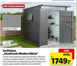Hagebau Biohort gerätehaus „avantgarde window edition“ Angebot