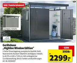 Hagebau Biohort gerätehaus „highline window edition“ Angebot