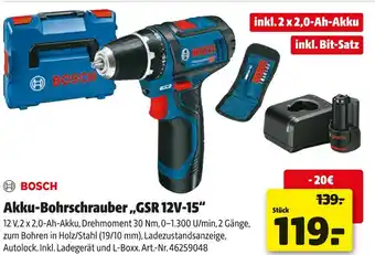 Hagebau Bosch akku-bohrschrauber „gsr 12v-15“ Angebot
