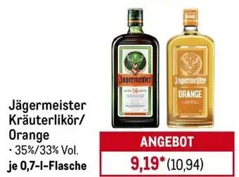 METRO Jägermeister Kräuterlikör/ Orange Angebot