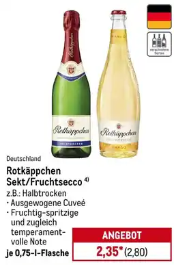 METRO Rotkäppchen Sekt/Fruchtsecco Angebot