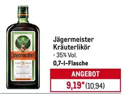 METRO Jägermeister Kräuterlikör 35% Vol. Angebot
