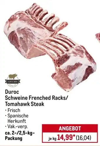 METRO Duroc Schweine Frenched Racks/ Tomahawk Steak Angebot