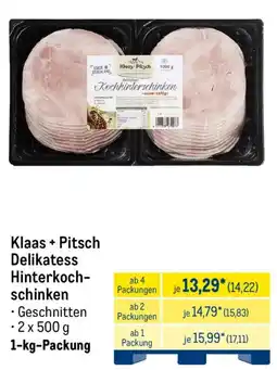 METRO Klaas + Pitsch Delikatess Hinterkochschinken Angebot