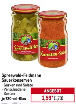 METRO Spreewald-Feldmann Sauerkonserven Angebot
