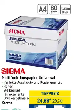 METRO SIGMA Multifunktionspapier Universal Angebot