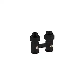 Netto Marken-Discount sanicomfort Doppelkugelhahn 1/2 AG Zweirohr,2 Gew.Nip.1/2x3/4,RAL9005 - versch. Ausführungen Angebot