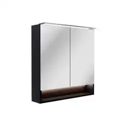 toom Baumarkt Fackelmann LED-Spiegelschrank 'B.Paris' schwarz matt 70 x 71,8 x 15,6 cm Angebot