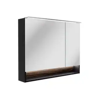 toom Baumarkt Fackelmann LED-Spiegelschrank 'B.Paris' schwarz matt 90 x 71,8 x 15,6 cm Angebot