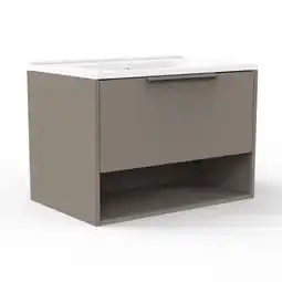 toom Baumarkt Fackelmann Waschbecken mit Unterschrank 'B.Paris' grau matt 70,5 x 49,8 x 46,5 cm Angebot
