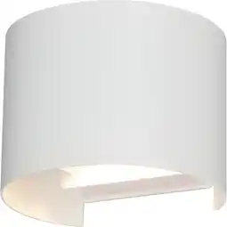 toom Baumarkt toom LED-Außenwandleuchte 'Pula' weiß halbrund 11,5 x 13,5 x 10 cm Angebot
