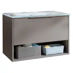 toom Baumarkt Fackelmann Waschbecken mit Unterschrank 'B.Paris' grau matt 70,5 x 49,8 x 46,5 cm Angebot