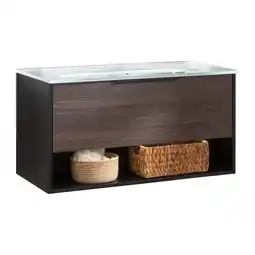 toom Baumarkt Fackelmann Waschbecken mit Unterschrank 'B.Paris' schwarz matt 90,5 x 49,8 x 46,5 cm Angebot