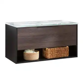 toom Baumarkt Fackelmann Waschbecken mit Unterschrank 'B.Paris' schwarz matt 90,5 x 49,8 x 46,5 cm Angebot
