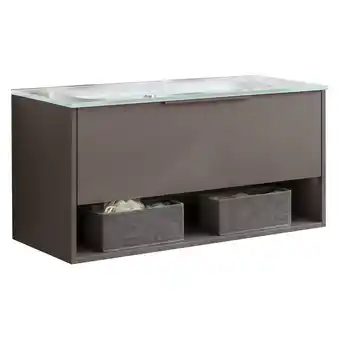 toom Baumarkt Fackelmann Waschbecken mit Unterschrank 'B.Paris' grau matt 90,5 x 49,8 x 46,5 cm Angebot