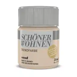 toom Baumarkt Schöner Wohnen Farbe Trendfarbe 'Sand' sandfarben matt 50 ml Angebot