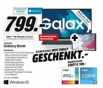 MediaMarkt Samsung Galaxy Book Notebook Angebot