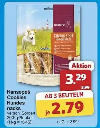 Famila Nord Ost Hansepet Cookies Hundesnacks Angebot