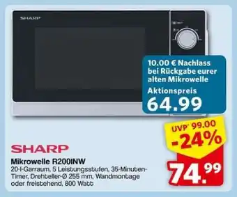 Famila Nord Ost SHARP Mikrowelle R200INW Angebot