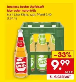 Netto Marken-Discount Beckers Bester Apfelsaft Angebot