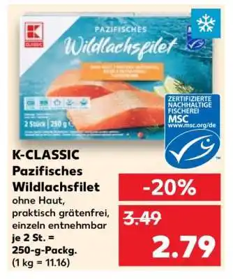 Kaufland K-CLASSIC Pazifisches Wildlachsfilet Angebot