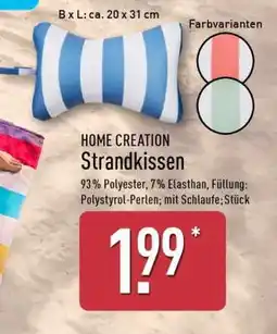 Aldi Nord HOME CREATION Strandkissen Angebot