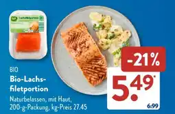 Aldi Süd Bio-Lachsfiletportion Angebot