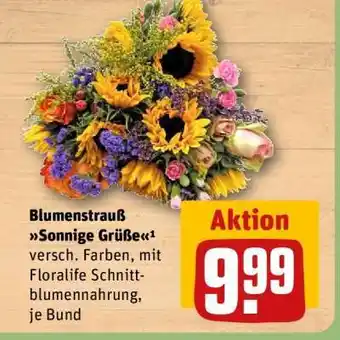 REWE Blumenstrauß Sonnige Grüße Angebot