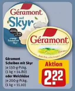 REWE Géramont Scheiben mit Skyr oder Weichkäse Angebot