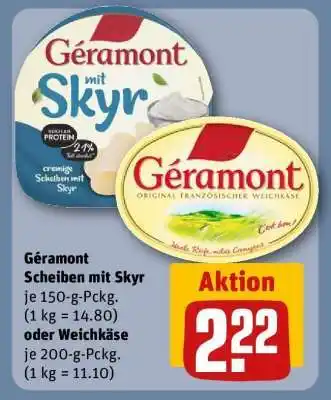 REWE Géramont Scheiben mit Skyr oder Weichkäse Angebot